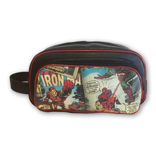 Marvel Comics Retro Collection Faux Leather Toiletry Bathroom Bag